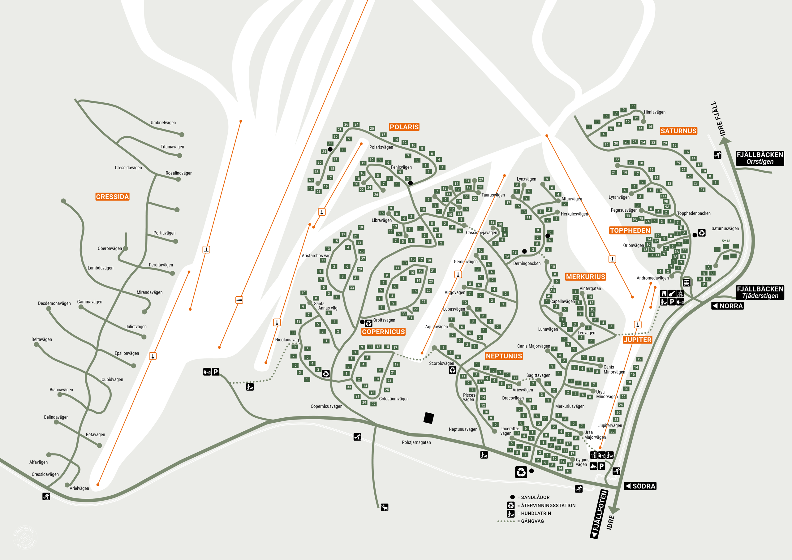 Stugbykarta Idre Himmelfjäll.